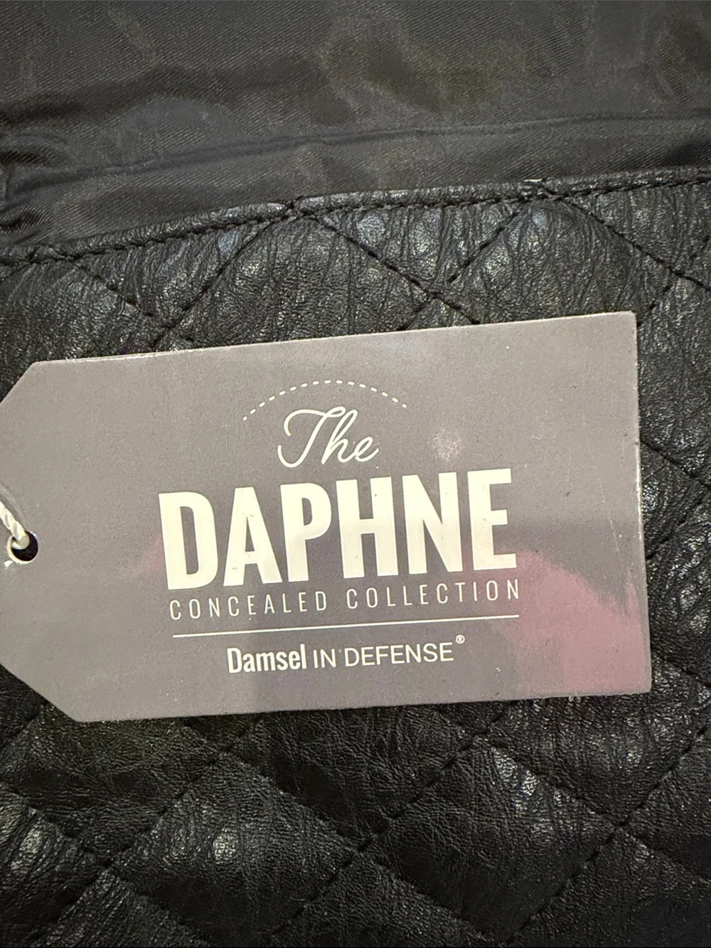 Damsel In Defense Quilted Black Clutch Wristlet